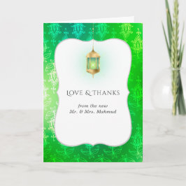 Goldfunde Arabisches Bollywood Hochzeitsfest Foto Dankeskarte