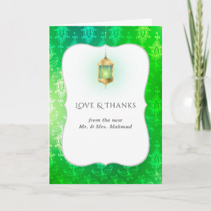 Goldfunde Arabisches Bollywood Hochzeitsfest Foto Dankeskarte