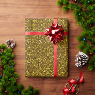 Goldfunkel Weihnachten Glitzer Geschenkpapier