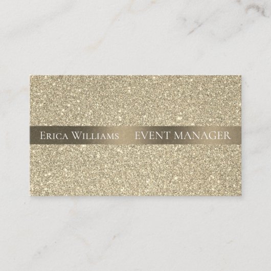 Goldfunkelnd Glitter Visitenkarte (Vorderseite)