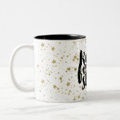 Goldfunkelnde Sterne Zweifarbige Tasse (Links)