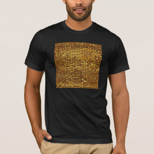 Goldfunkelnder Paillette-Blick T-Shirt
