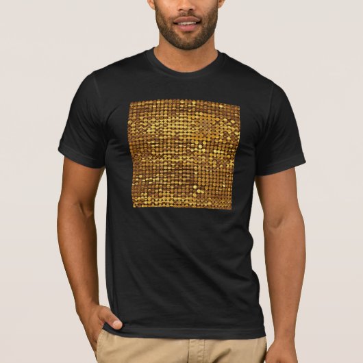 Goldfunkelnder Paillette-Blick T-Shirt (Vorderseite)