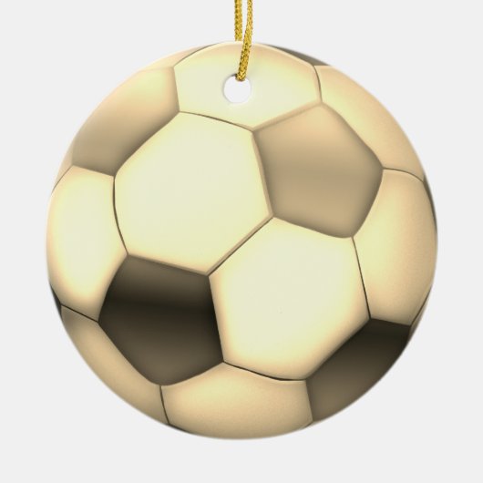 Goldfußball| Fußballsportgeschenk Keramik Ornament (Vorne)