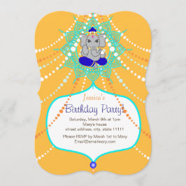 GoldGanesh Geburtstag 5" x 7" Einladungskarte Einladung