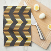 Goldgatsby Zickzack Geschirrtuch (Viertel Falte)