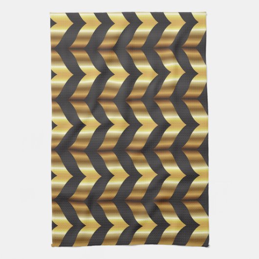 Goldgatsby Zickzack Geschirrtuch (Vertikal)