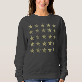 Goldgebeutelte Sterne Sweatshirt