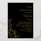 Goldgebundene blumenzeremonie - Programm - Schwarz (Vorderseite)