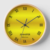 Goldgefälle bei individuelle Name Uhr (Vorderseite)