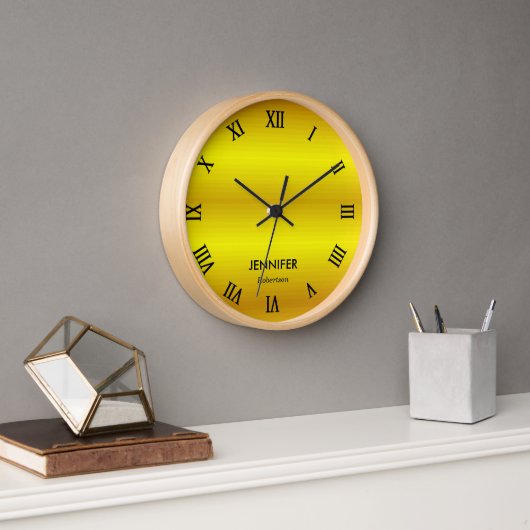 Goldgefälle bei individuelle Name Uhr (Büro)