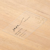 goldgeflechtete Blütenblätter Save the Date Acryleinladungen (Ablage )