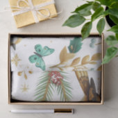 Goldgeflügel und Smaragdbrotgeflechte Seidenpapier (Geschenk)