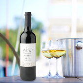 Goldgekleidetes Blumenweinlabel 2 Weinetikett