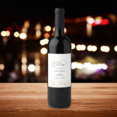 Goldgekleidetes Blumenweinlabel 2 Weinetikett