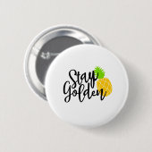 goldgelb bleibe button (Vorne & Hinten)
