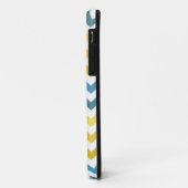 Goldgelb-u. -Blues-Zickzack Monogramm iPhone 5 Case-Mate iPhone Hülle (Hinten/Links)