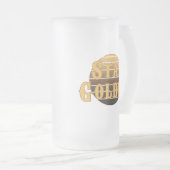 goldgelb Vintag bleibe Mattglas Bierglas (VorderseiteRechts)