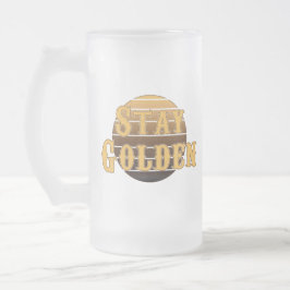 goldgelb Vintag bleibe Mattglas Bierglas