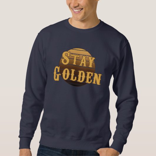 goldgelb Vintag bleibe Sweatshirt (Vorderseite)