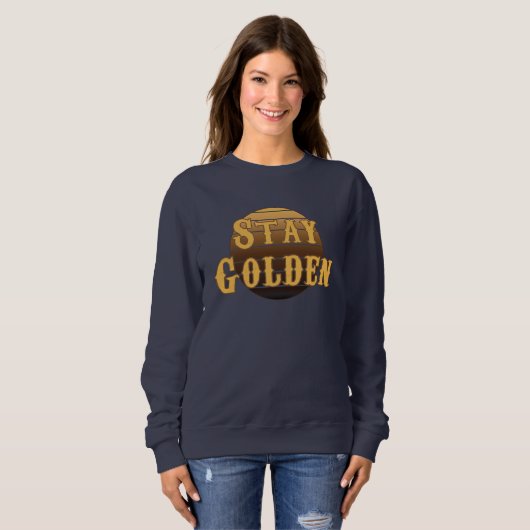 goldgelb Vintag bleibe Sweatshirt (Vorne ganz)