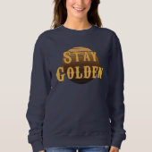 goldgelb Vintag bleibe Sweatshirt (Vorderseite)