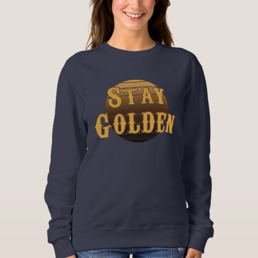 goldgelb Vintag bleibe Sweatshirt (Vorderseite)