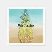 Goldgelbe Ananas Serviette (Vorderseite)