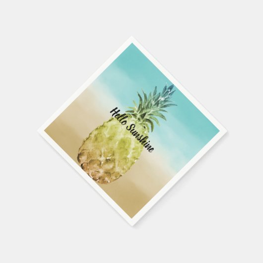 Goldgelbe Ananas Serviette (Ecke)