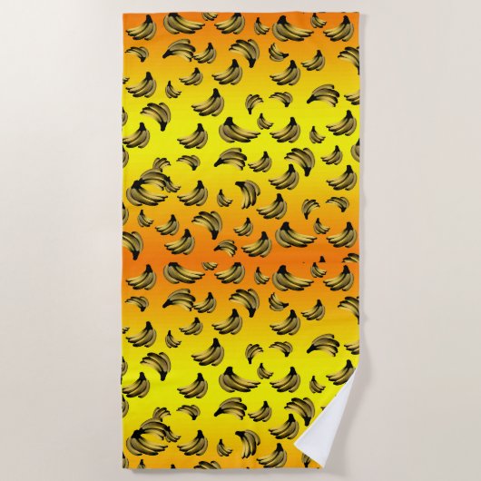Goldgelbe Bananen, Strandtuch (Vorderseite)