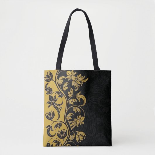 Goldgelbe Blumen, Blätter Tasche (Vorderseite)