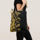 Goldgelbe Blumen, Blätter Tasche (Von Nahem)