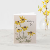 Goldgelbe Brauntöpfe - grüne Blätter Karte (Gelbe Blume)