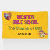 Goldgelbe Ferienbibelschule Kirche Banner (Horizontal)