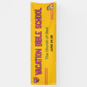 Goldgelbe Ferienbibelschule Kirchenbanner Banner (Vertikal)