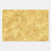 Goldgelbe Glitzy Glitzer Sparkone Geschenkpapier Set (Vorderseite 3)