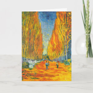 Goldgelbe Herbst-Pappel-Bäume Van Gogh Vintage Karte
