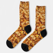 Goldgelbe Herbstahornblätter Socken (Linkes Detail)