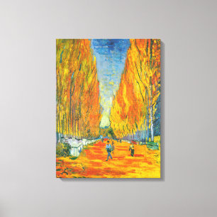 Goldgelbe Herbstpappel-Bäume Van Gogh Vintage Leinwanddruck