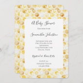 Goldgelbe Honeycomb Babydusche Einladung (Vorne/Hinten)