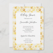 Goldgelbe Honeycomb Babydusche Einladung (Vorderseite)