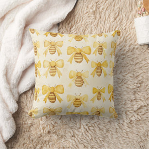 Goldgelbe Honigbienen Honigwaben Kissen