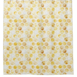Goldgelbe Honigwabe Duschvorhang