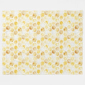 Goldgelbe Honigwabe Fleecedecke (Vorderseite (Horizontal))
