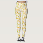 Goldgelbe Honigwabe Leggings (Vorderseite)