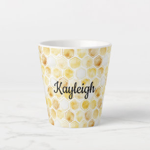 Goldgelbe Honigwabe Milchtasse