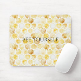 Goldgelbe Honigwabe Mousepad