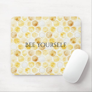 Goldgelbe Honigwabe Mousepad