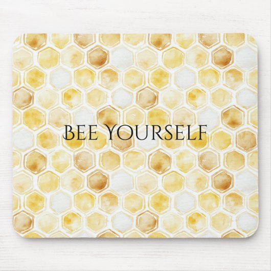 Goldgelbe Honigwabe Mousepad (Vorne)