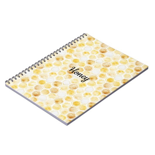 Goldgelbe Honigwabe Notizblock (Linke Seite)